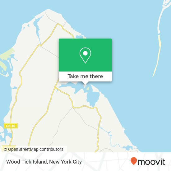 Mapa de Wood Tick Island