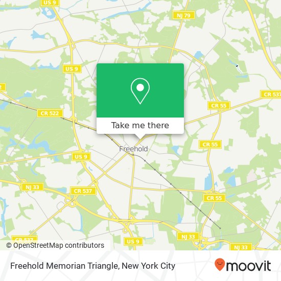 Freehold Memorian Triangle map