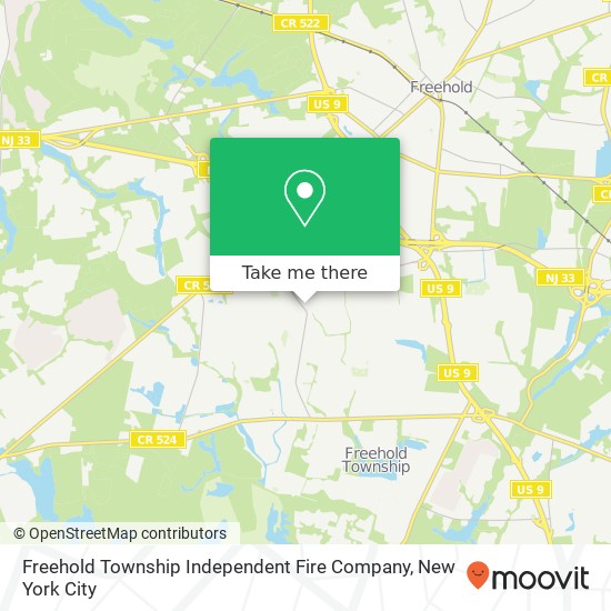 Freehold Township Independent Fire Company map