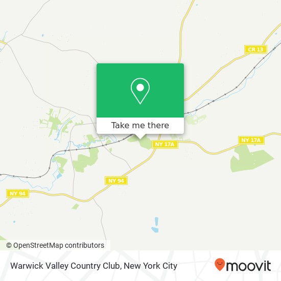 Mapa de Warwick Valley Country Club