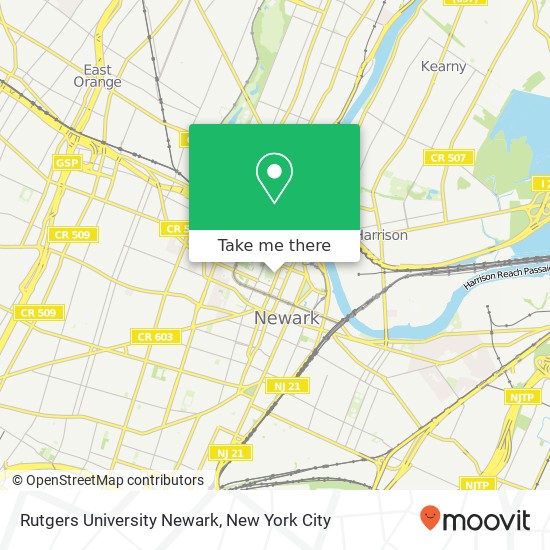 Rutgers University Newark map