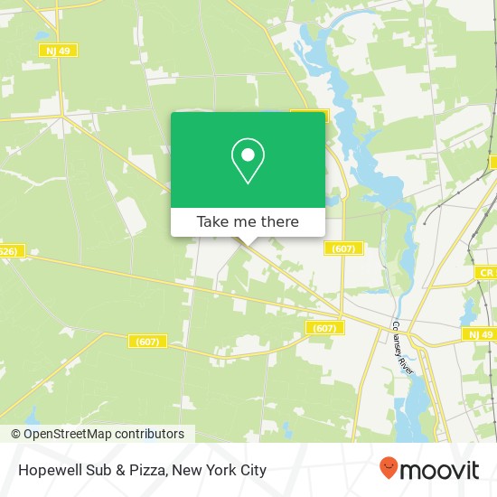 Hopewell Sub & Pizza map