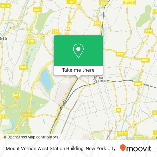 Mount Vernon West Station Building map