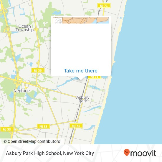 Asbury Park High School map