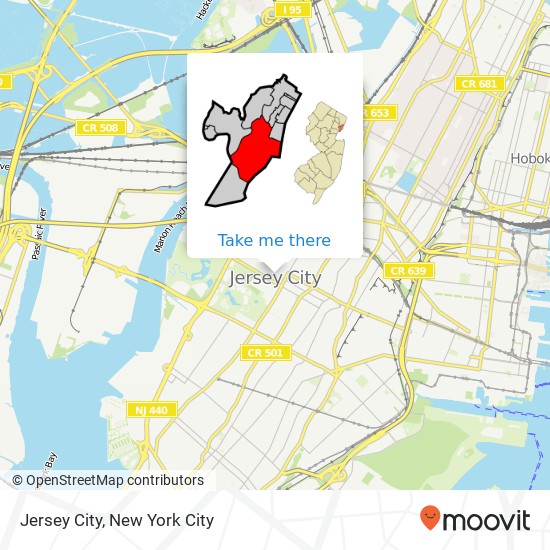 Jersey City map