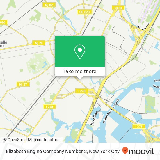 Mapa de Elizabeth Engine Company Number 2