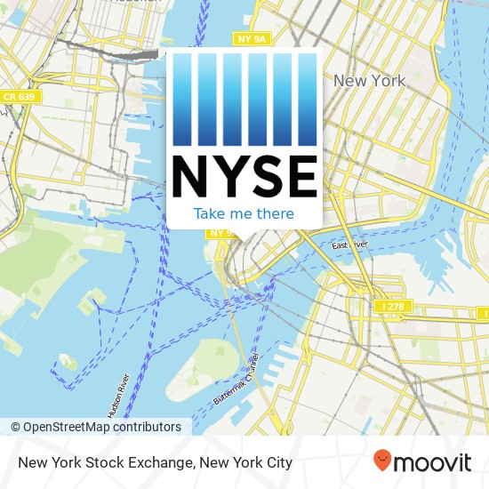 New York Stock Exchange map