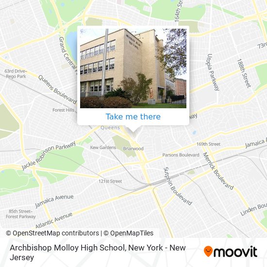 Archbishop Molloy High School map