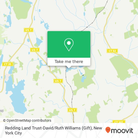 Redding Land Trust-David / Ruth Williams (Gift) map