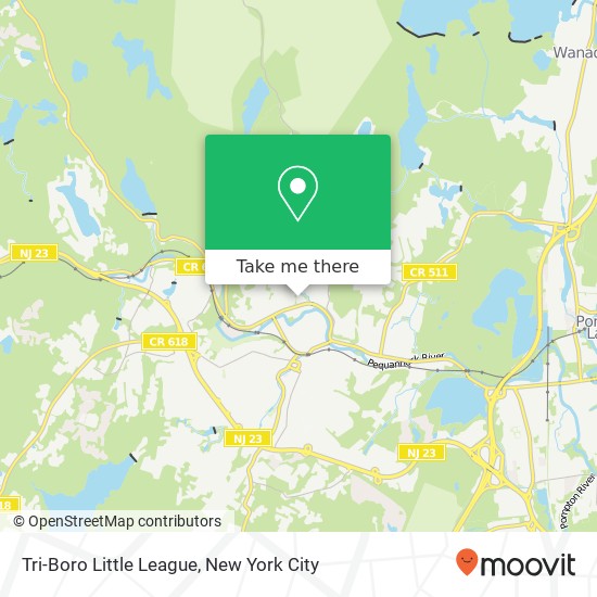 Tri-Boro Little League map