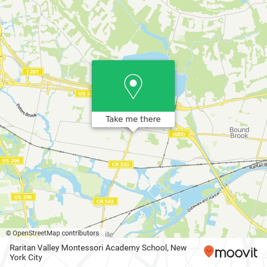 Raritan Valley Montessori Academy School map