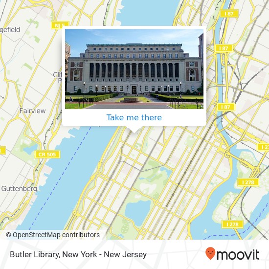 Butler Library map