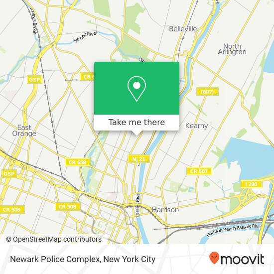 Mapa de Newark Police Complex