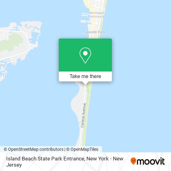 Island Beach State Park Entrance map