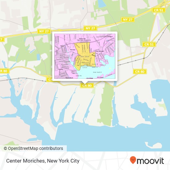 Center Moriches map