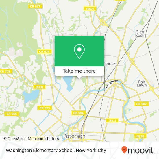 Washington Elementary School map