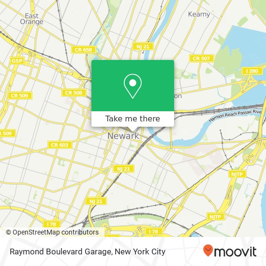 Mapa de Raymond Boulevard Garage