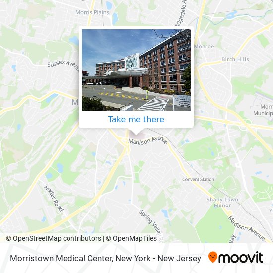 Morristown Medical Center map