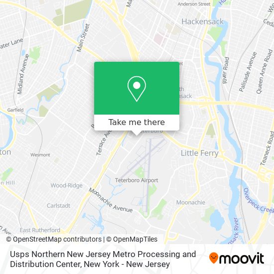 Usps Northern New Jersey Metro Processing and Distribution Center map