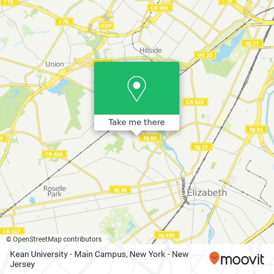 Mapa de Kean University - Main Campus