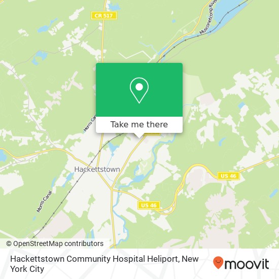 Mapa de Hackettstown Community Hospital Heliport