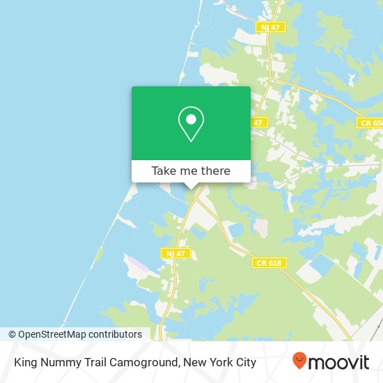 King Nummy Trail Camoground map