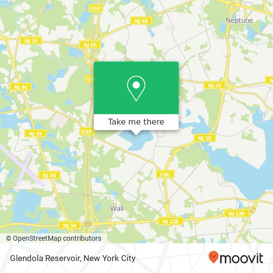 Glendola Reservoir map