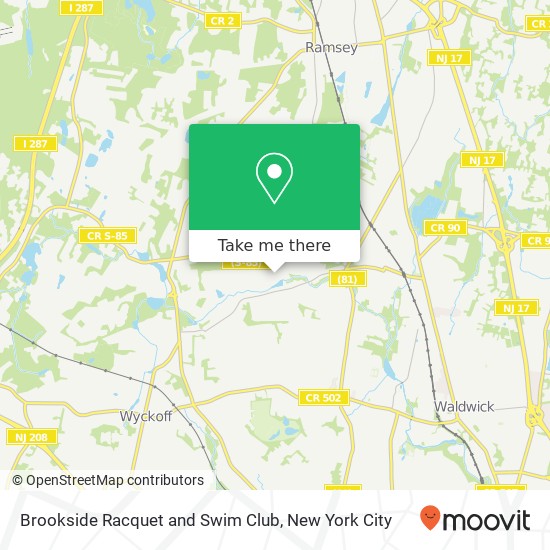 Mapa de Brookside Racquet and Swim Club