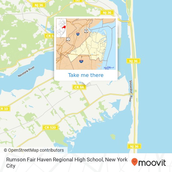 Rumson Fair Haven Regional High School map