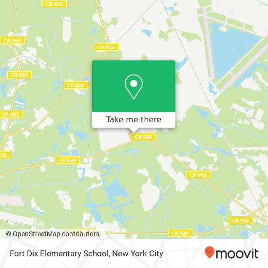 Fort Dix Elementary School map