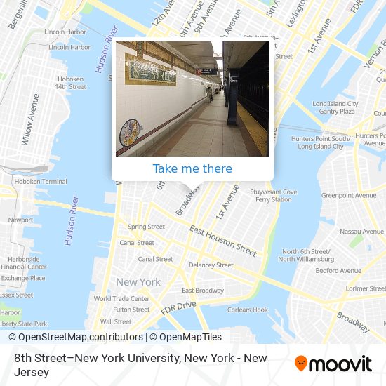 8th Street–New York University map