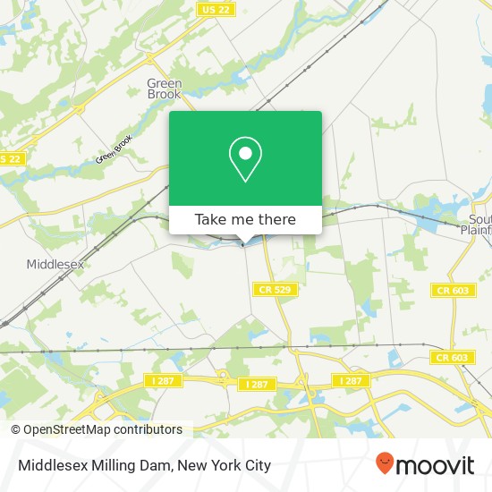 Mapa de Middlesex Milling Dam