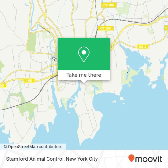 Stamford Animal Control map