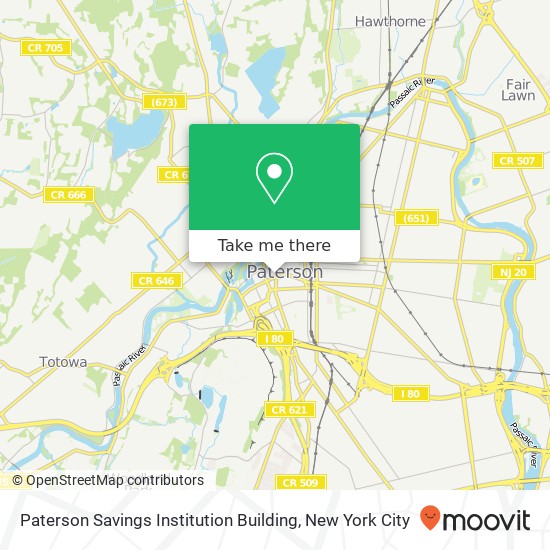 Mapa de Paterson Savings Institution Building