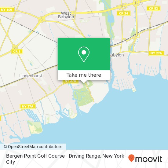 Mapa de Bergen Point Golf Course - Driving Range