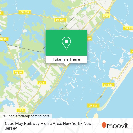 Mapa de Cape May Parkway Picnic Area