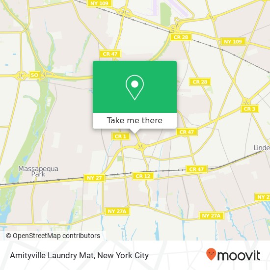 Mapa de Amityville Laundry Mat