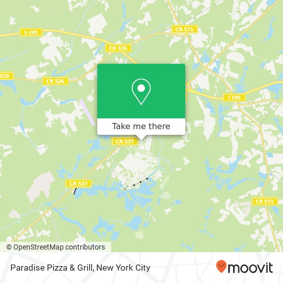 Mapa de Paradise Pizza & Grill