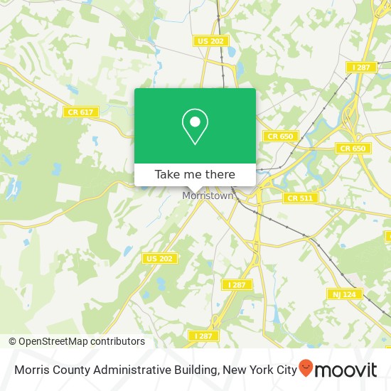 Morris County Administrative Building map