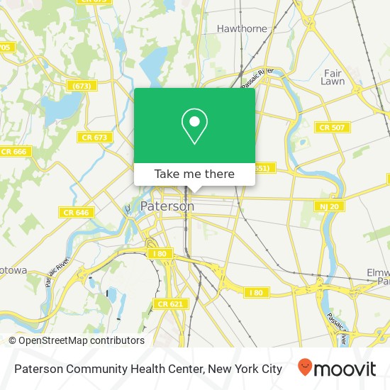 Mapa de Paterson Community Health Center