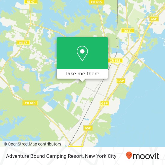 Adventure Bound Camping Resort map