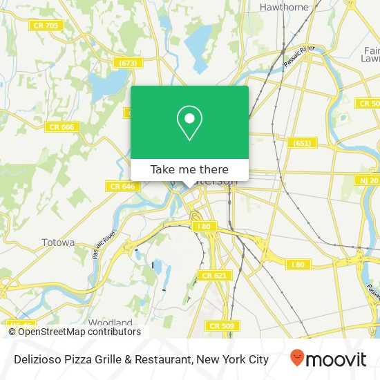 Mapa de Delizioso Pizza Grille & Restaurant