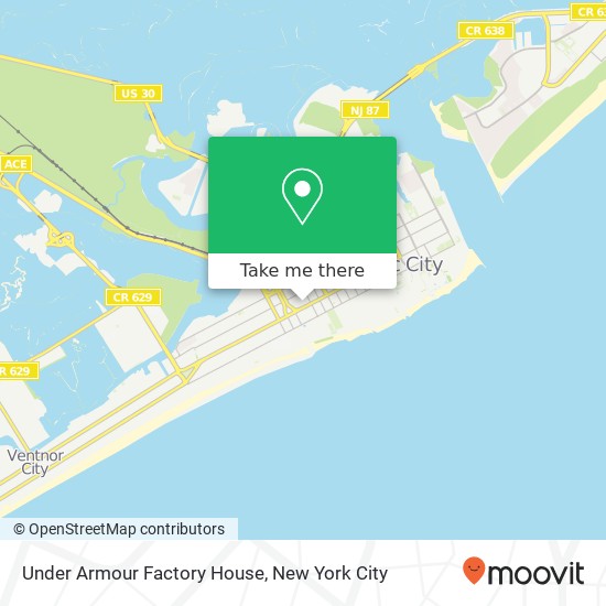 Mapa de Under Armour Factory House