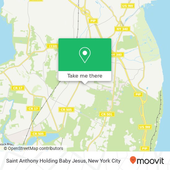 Saint Anthony Holding Baby Jesus map
