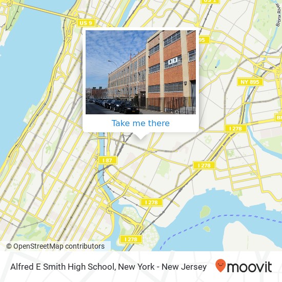 Alfred E Smith High School map
