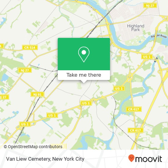 Van Liew Cemetery map