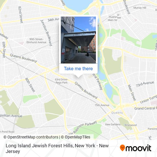 Long Island Jewish Forest Hills map
