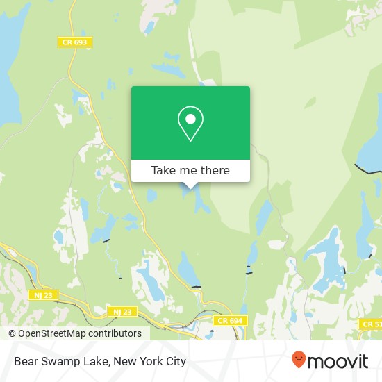 Mapa de Bear Swamp Lake