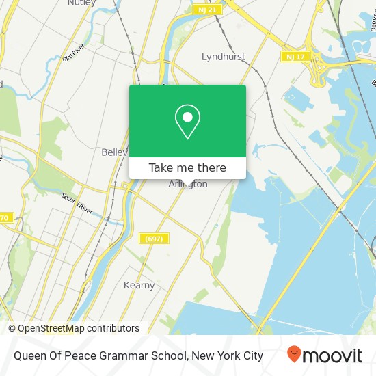 Queen Of Peace Grammar School map