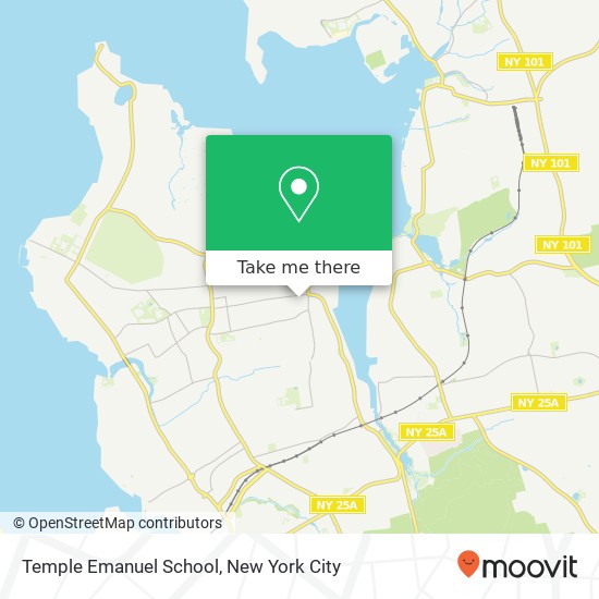 Temple Emanuel School map